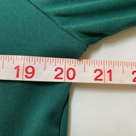 Vtg 70s Touch of Class Button Up Mens M Green Long Sleeve Disco Retro Party - Picture 7 of 8